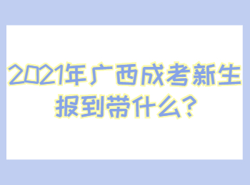 2021年广西成考新生报到带什么