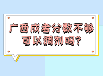 广西成考分数不够可以调剂吗