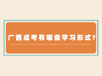 广西成考有哪些学习形式?