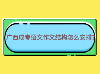 广西成考语文作文结构怎么安排？