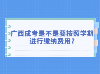 广西成考是不是要按照学期进行缴纳费用?