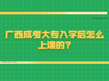 广西成考大专入学后怎么上课的?