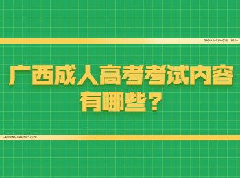 广西成人高考考试内容有哪些?