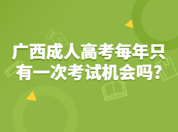 广西成人高考每年只有一次考试机会吗?