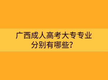 广西成人高考大专专业分别有哪些？