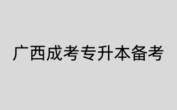 广西成人高考专升本英语备考